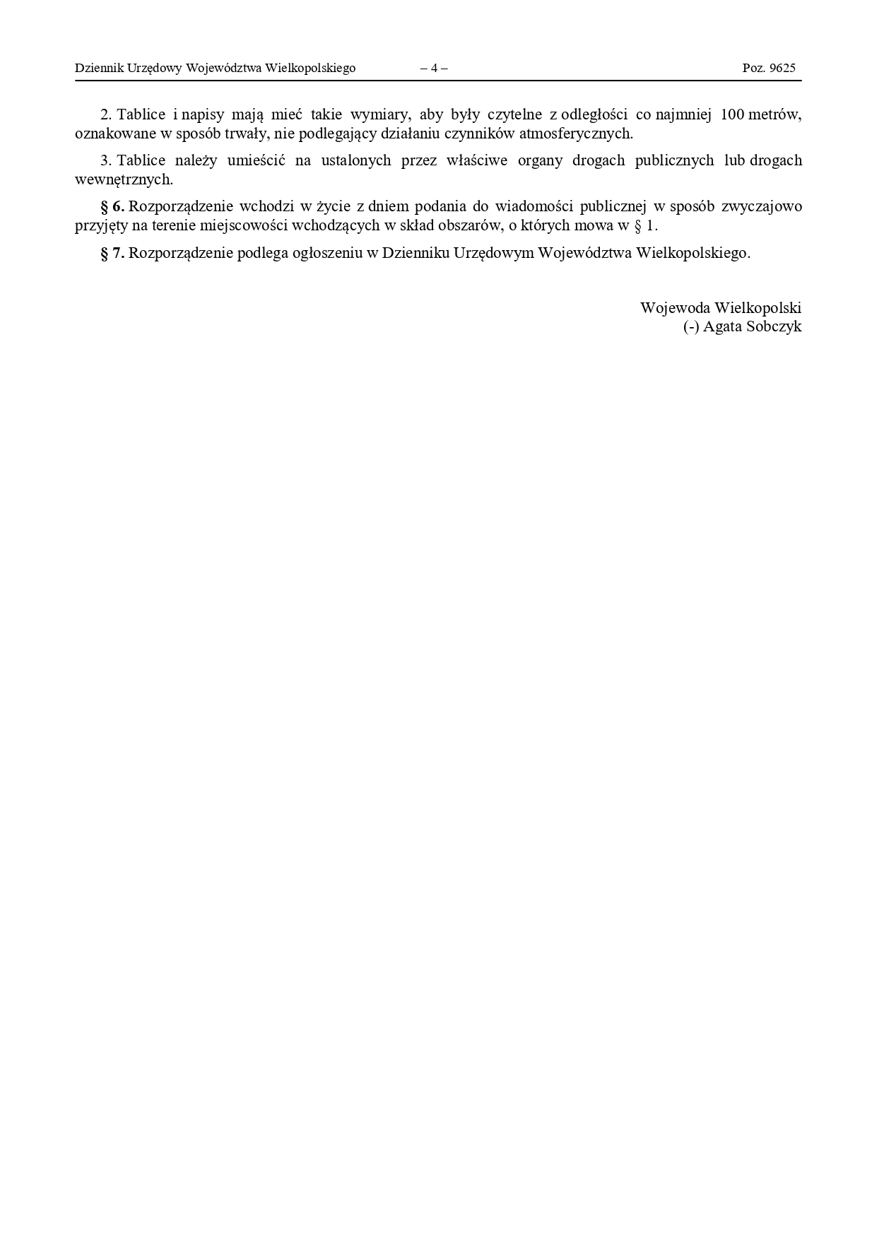 Plakat informujący o pomorze