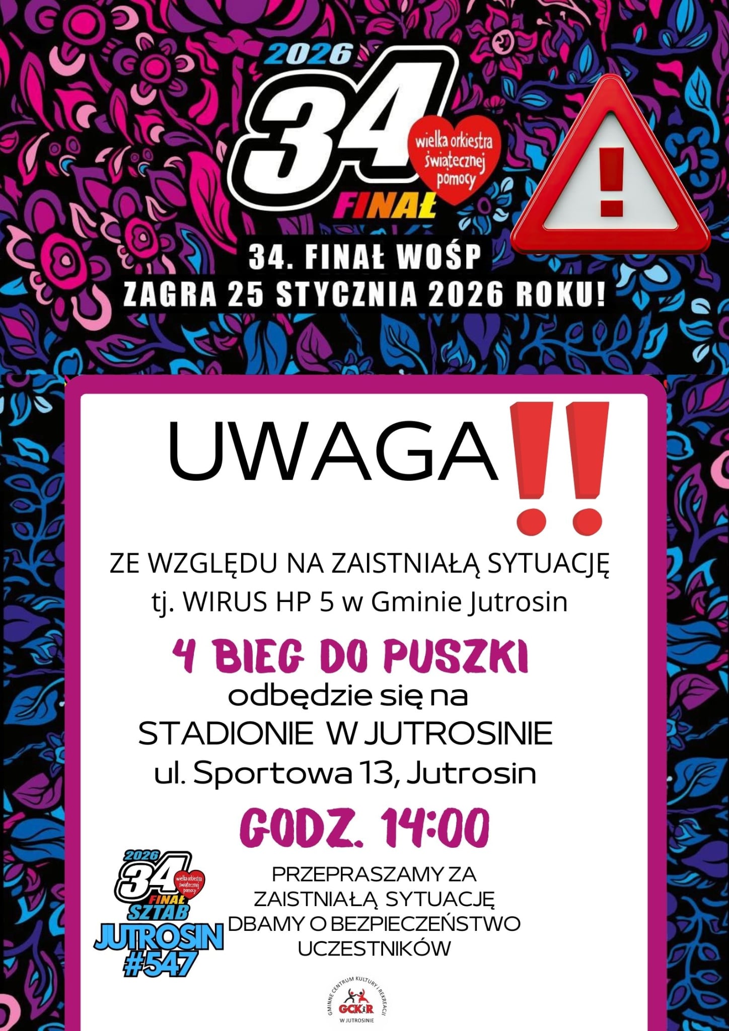 Plakat informujący o wydarzeniu