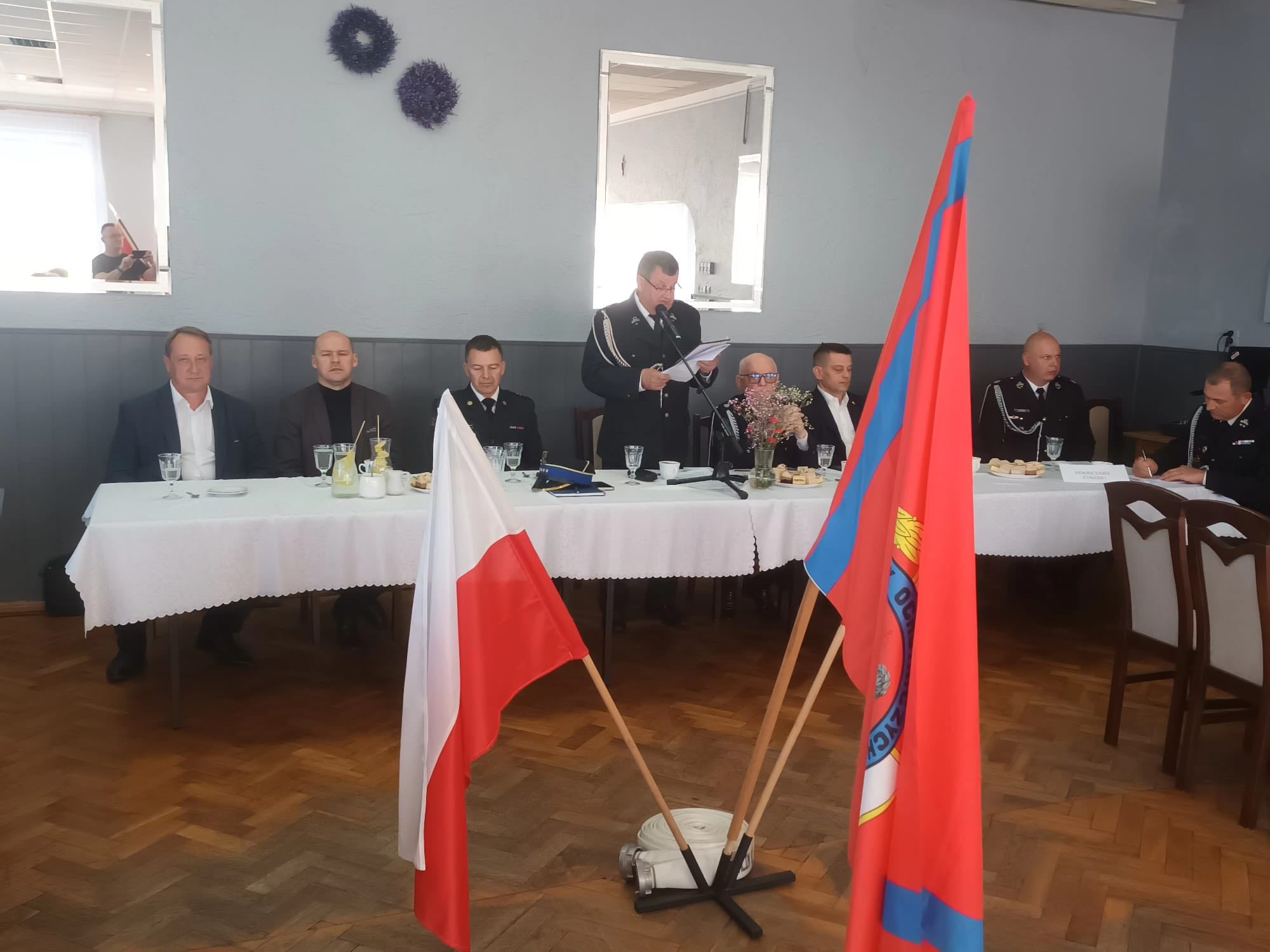 Delegaci na zebraniu zarządu OSP w Jutrosinie