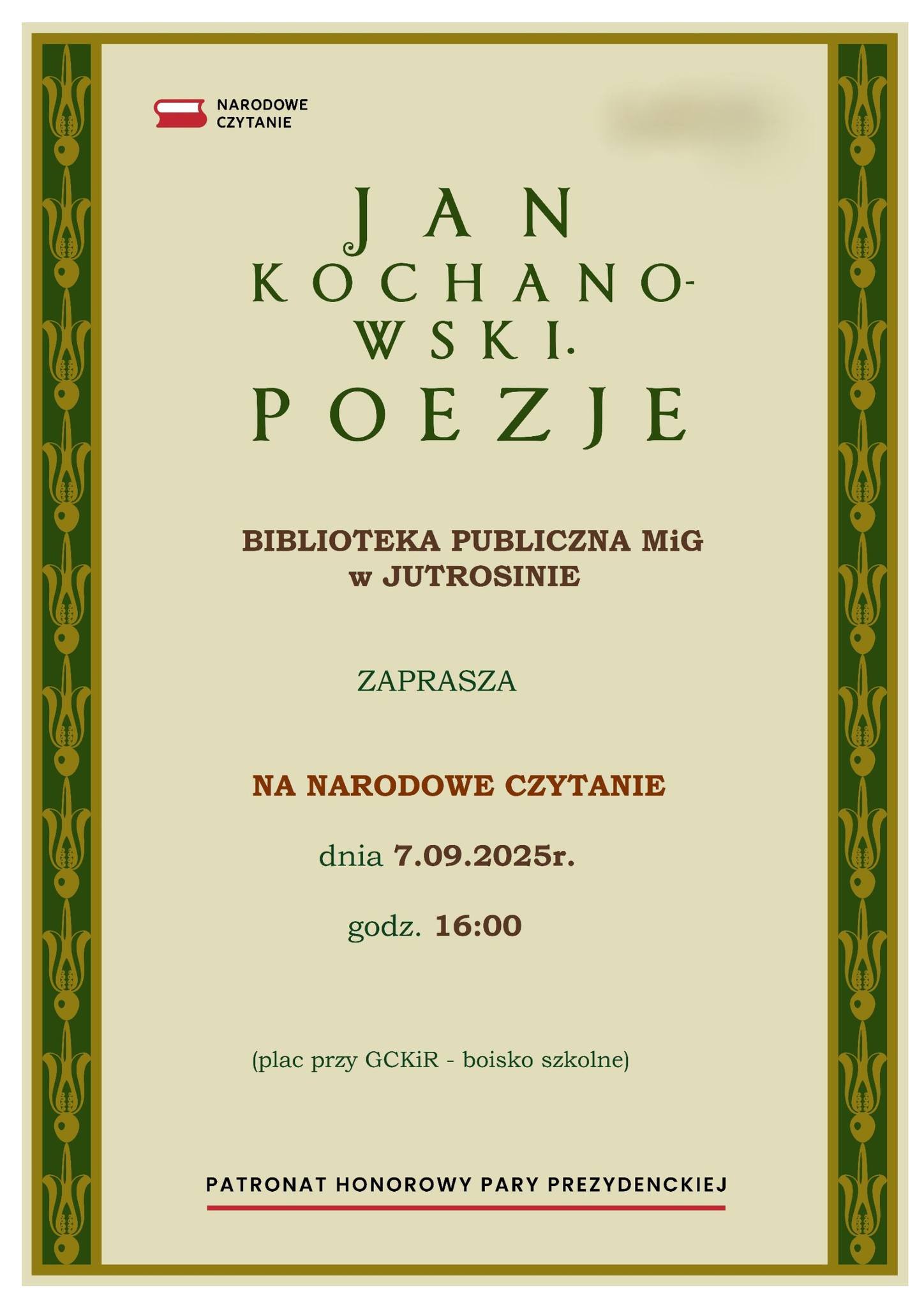 Plakat informujący o wydarzeniu