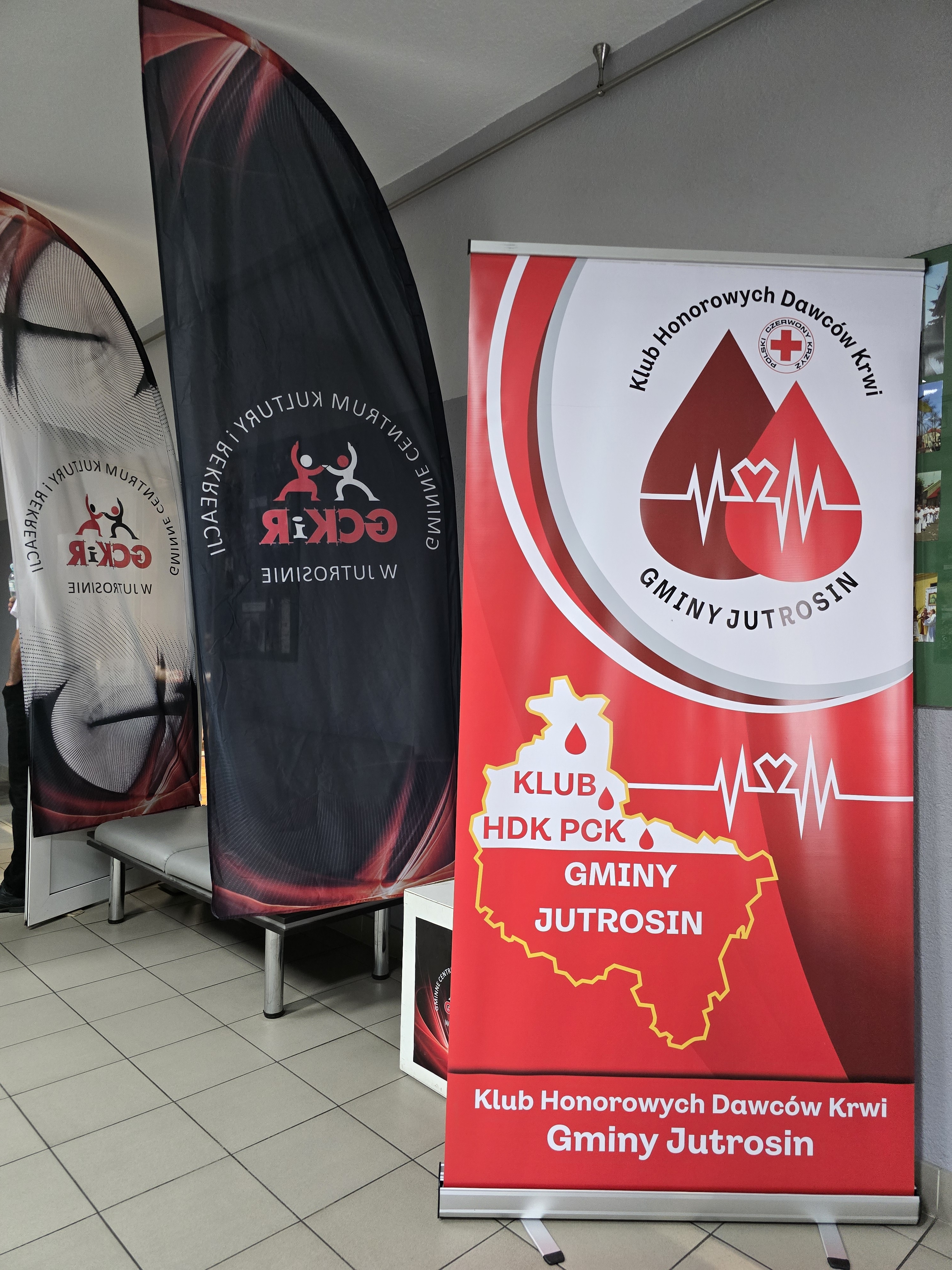 Banery reklamowe w Gminnym Centrum Kultury i Rekreacji w Jutrosinie